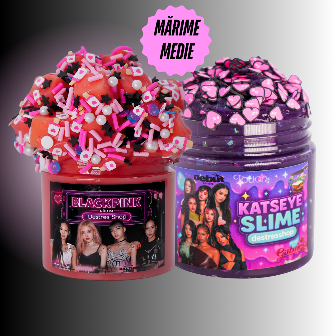 PACHET-10% REDUCERE K POP SLIMES- KATSEYE ȘI BLACKPINK MEDIU