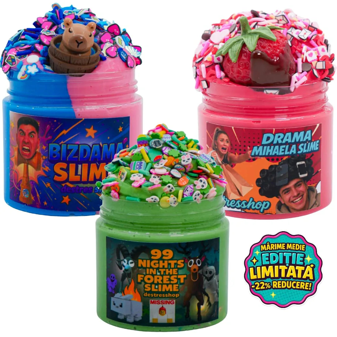 PACHET-3 SLIMES MEDII EDIȚIE LIMITATĂ