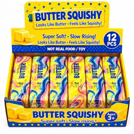 Butter CURCUBEU Squishy Anti-Stres Tip Unt (Butter) 13 cm, Model Realist, Super Soft, Revenire Lentă