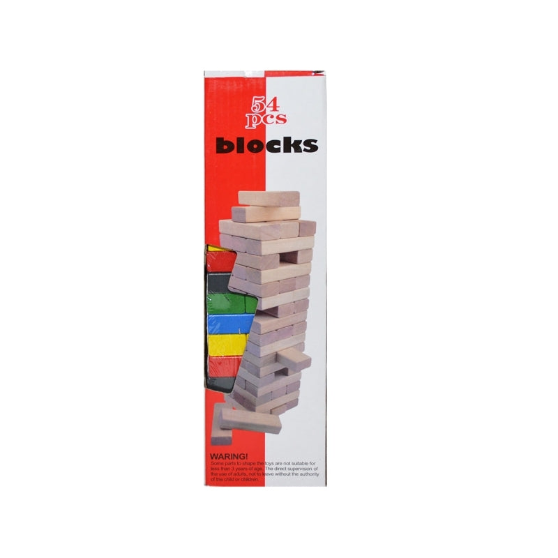 Joc de îndemânare și echilibru - Turnul Căzător (Blocks Multicolor cu Zar)